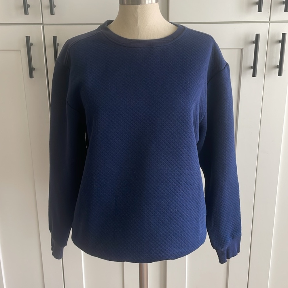 Born primitive waffle crew neck blue large